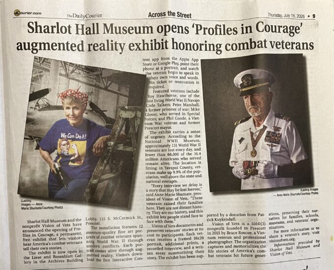 Sharlot Hall Museum opens ‘Profiles in Courage’ augmented reality exhibit honoring combat veterans